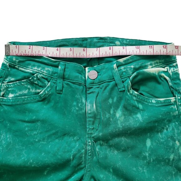 Goldsign Glam boyfriend ankle Bleached Green 5 pockets denim Jeans Size 27 NWOT - Picture 4 of 14